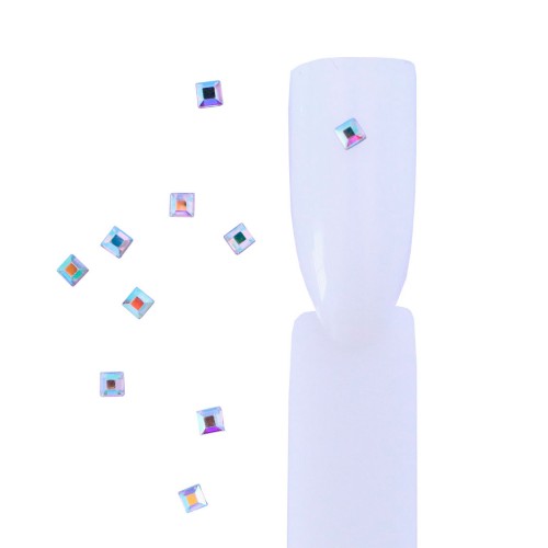 Komilfo stones Square (2x2mm) Crystal AB (10 pcs.)