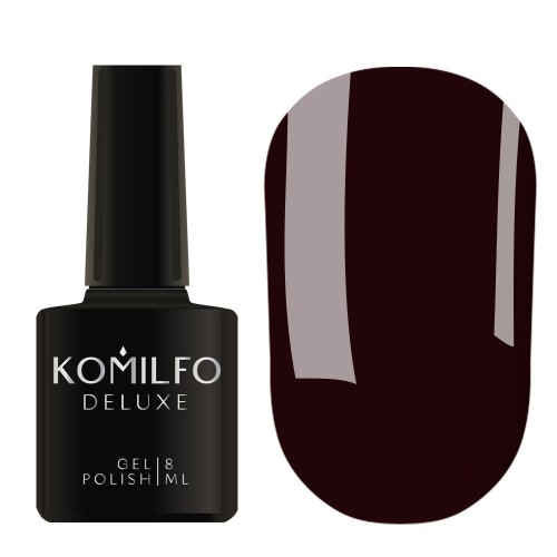 Gel Polish Komilfo Deluxe Series Dusk Collection D300 (maroon black enamel), 8 ml Gel Polish Komilfo Deluxe Series Dusk Collection D300 (maroon black enamel), 8 ml