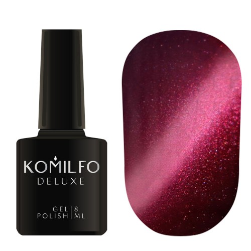Gel Polish Komilfo Fantasy Cat’s Eye 107 (fuchsia, magnetic), 8 ml Gel Polish Komilfo Fantasy Cat’s Eye 107 (fuchsia, magnetic), 8 ml