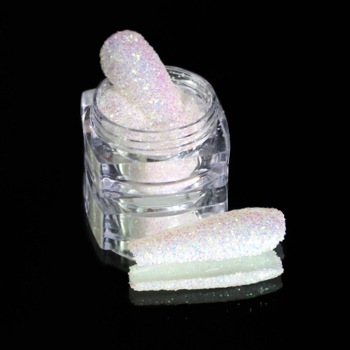 Komilfo photochromic spangles 001, size 0.4 mm, (white/violet photochrome) 2.5 g