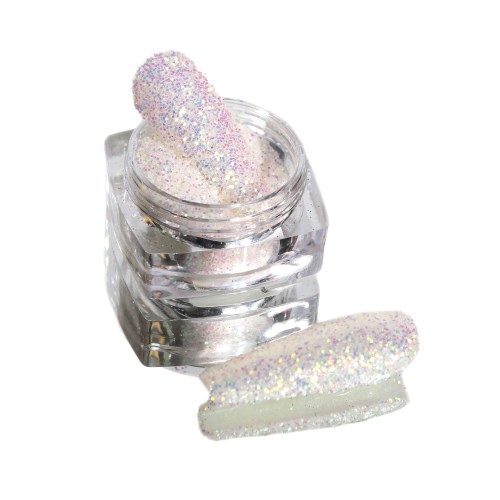 Komilfo photochromic spangles 001, size 0.4 mm, (white/violet photochrome) 2.5 g