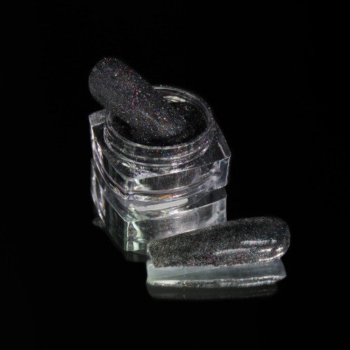 Komilfo spangles 014, size 0.1 mm, (graphite hologram), E2.5 g