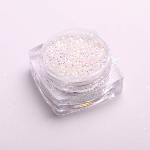 Komilfo photochromic spangles 001, size 0.4 mm, (white/violet photochrome) 2.5 g