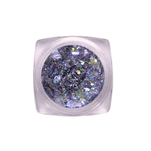 Komilfo sequins MIX chameleon 003, mix sizes, (silver/blue/purple), 1.5 g