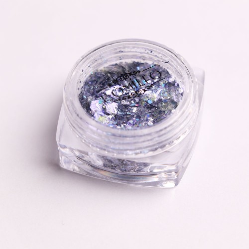 Komilfo sequins MIX chameleon 003, mix sizes, (silver/blue/purple), 1.5 g