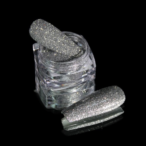 Komilfo spangles 103B, size 0.1 mm, (shiny silver) E, 2.5 g