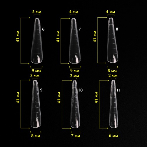 Komilfo Top Nail Forms, Modern – Top Nail Forms, Modern Almond, 120 Pieces