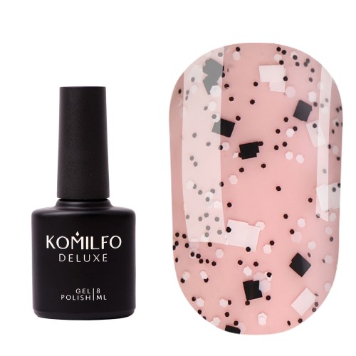 Komilfo No Wipe Top Stone – top without a SL with black and white elements, 8 ml Komilfo No Wipe Top Stone – top without a SL with black and white elements, 8 ml