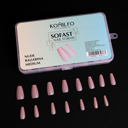 Komilfo SoFast Nail Forms Nude Ballerina Medium, 360 pcs