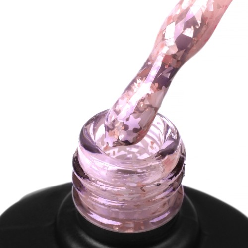 Komilfo Glassy Base GB006 (light pink with flakes), 8 ml