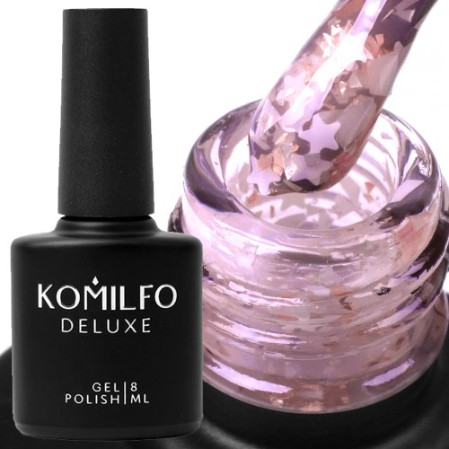 Komilfo Glassy Base GB006 (light pink with flakes), 8 ml Komilfo Glassy Base GB006 (light pink with flakes), 8 ml