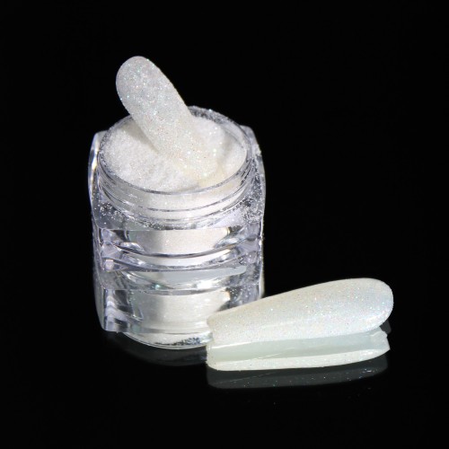 Komilfo spangles 021, size 0.1 mm, (white, multi-colored), 2.5 g