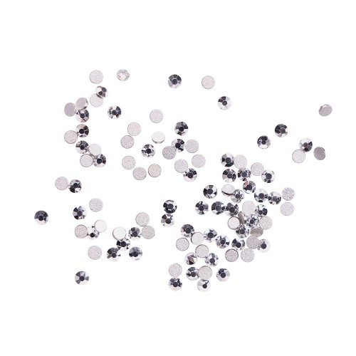 Komilfo rhinestones (100 pcs. Per pack), Silver, size 3 Komilfo rhinestones (100 pcs. Per pack), Silver, size 3