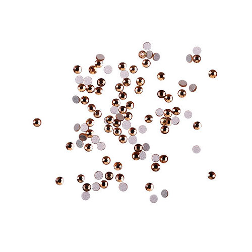 Komilfo rhinestones (pack of 100), Light Colorado Topaz, size 3 Komilfo rhinestones (pack of 100), Light Colorado Topaz, size 3