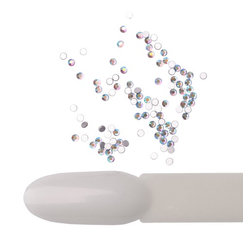 Komilfo rhinestones (100 pcs per pack), Bk.Diamond AB, size 3