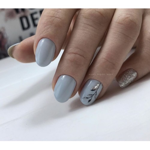 Гель-лак Komilfo Deluxe Series №D137 (светлый серо-голубой, эмаль), 8 мл