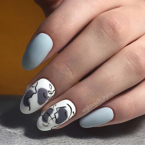 Гель-лак Komilfo Deluxe Series №D137 (светлый серо-голубой, эмаль), 8 мл