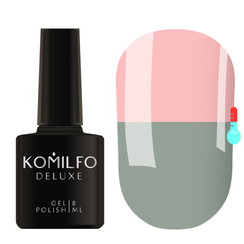 Gel Polish Komilfo DeLuxe Termo C002 (pale, gray-green, when heated – pink), 8 ml Gel Polish Komilfo DeLuxe Termo C002 (pale, gray-green, when heated – pink), 8 ml