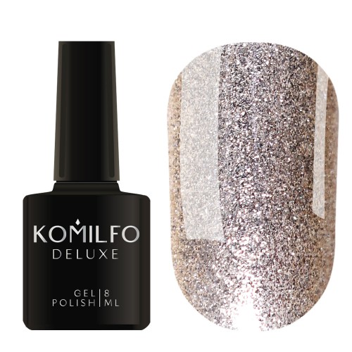 Gel Polish Komilfo DeLuxe Series G010 (white gold, micro shine), 8 ml Gel Polish Komilfo DeLuxe Series G010 (white gold, micro shine), 8 ml