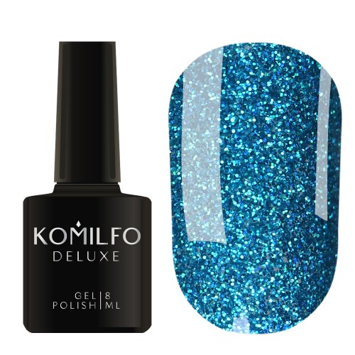 Gel Polish Komilfo DeLuxe Series G020 (turquoise, micro-shine), 8 ml Gel Polish Komilfo DeLuxe Series G020 (turquoise, micro-shine), 8 ml