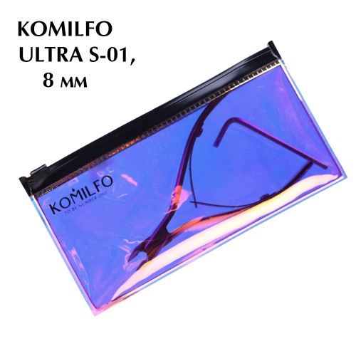 Komilfo Ultra S-01 8 mm, professional scissors with 2 springs, in a dichroic case