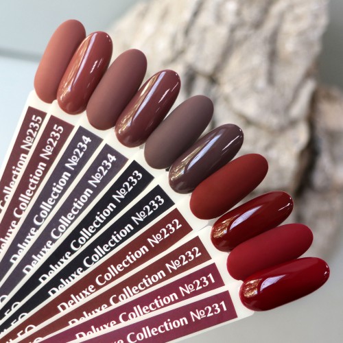 Гель-лак Komilfo Deluxe Series №D231 (кирпично-бордовый, эмаль), 8 мл