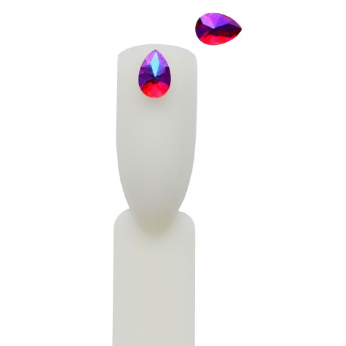 Komilfo Teardrop stones full (4×6 mm) Red AB, 2 pieces