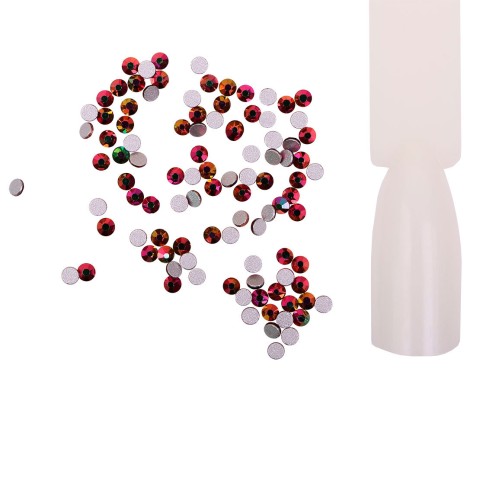 Komilfo rhinestones Rainbow Gold, size 6 (100 pcs per pack)