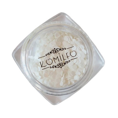 Komilfo disco design №035, white, 2 mm, (1 g) Komilfo disco design №035, white, 2 mm, (1 g)
