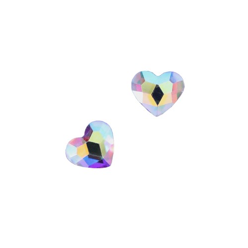 Komilfo Heart Stones (5.5×6 mm) Crystal AB (2 pcs)