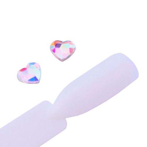 Komilfo Heart Stones (5.5×6 mm) Crystal AB (2 pcs)