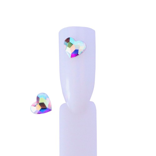 Komilfo Heart Stones (5.5×6 mm) Crystal AB (2 pcs)