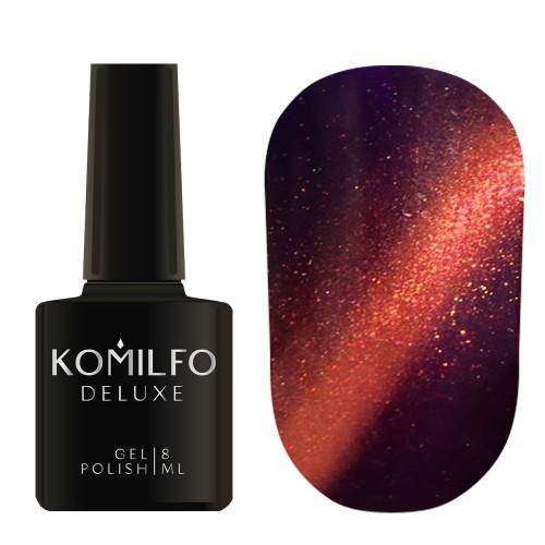 Gel Polish Komilfo Fantasy Cat’s Eye 108 (golden purple, magnetic), 8 ml Gel Polish Komilfo Fantasy Cat’s Eye 108 (golden purple, magnetic), 8 ml