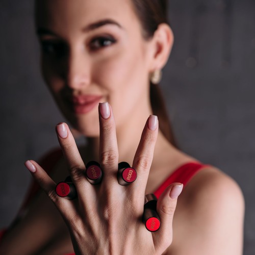 Gel Polish Komilfo Rior Collection 002 (dark red, enamel), 8 ml