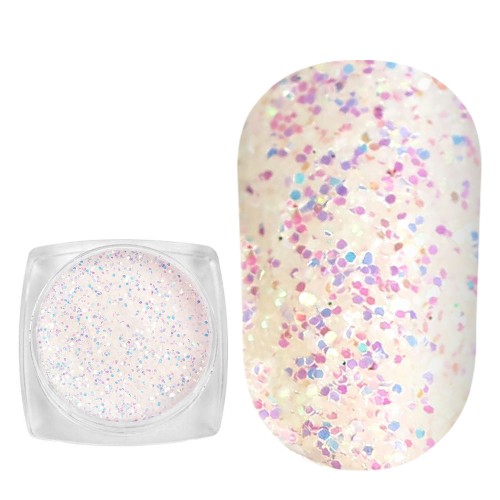 Komilfo photochromic sequins 002, size 0.4 mm, (white/blue photochrome) 2.5 g Komilfo photochromic sequins 002, size 0.4 mm, (white/blue photochrome) 2.5 g