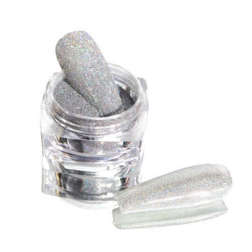 Komilfo spangles 104, size 0.08 mm, (silver, hologram) E, 2.5 g