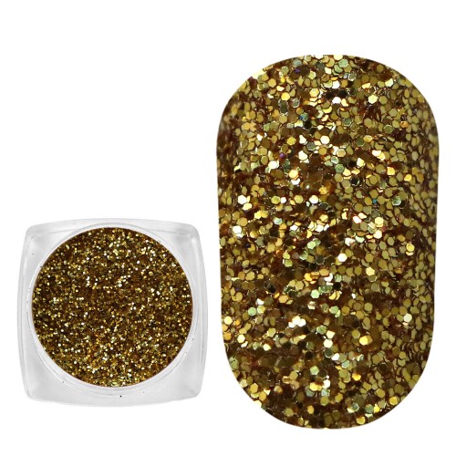 Komilfo spangles 107F, size 0.3 mm, (gold) E, 2.5 g Komilfo spangles 107F, size 0.3 mm, (gold) E, 2.5 g