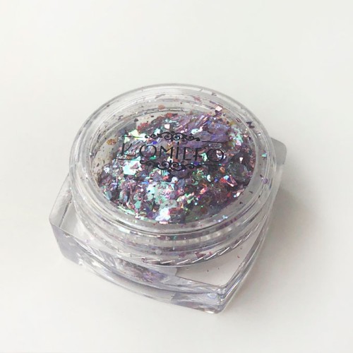 Komilfo sequins MIX chameleon 004, mix sizes, (pink/turquoise / blue), 1.5 g