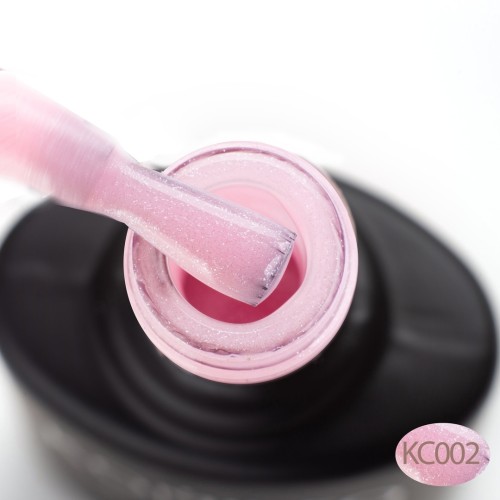 Komilfo KC Glitter Rubber French Base №KC002 (light pink with silver micro shine), 8 ml
