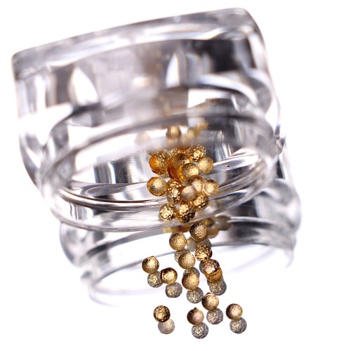 Komilfo texture rivets large circle 2 mm, gold, 50 pcs