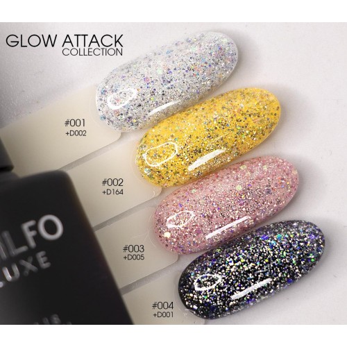 Gel Polish Komilfo Glow Attack 003 (rose gold-holographic), 8 ml