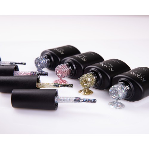 Gel Polish Komilfo Glow Attack 003 (rose gold-holographic), 8 ml