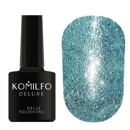 Komilfo Liquid Glam Gel LGG009 (turquoise), 8 ml Komilfo Liquid Glam Gel LGG009 (turquoise), 8 ml