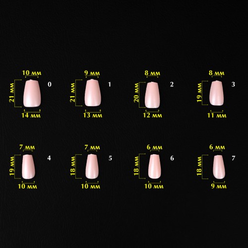 Komilfo SoFast Nail Forms Nude Ballerina Short, 360 pcs
