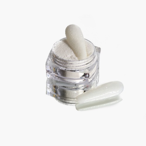 Komilfo spangles 022, size 0.1 mm, (white, silver), 2.5 g