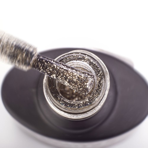 Gel Polish Komilfo DeLuxe Series G011 (white gold with glitter), 8 ml