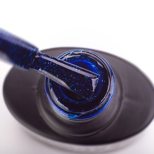 Gel Polish Komilfo DeLuxe Series G021 (blue with silver glitters), 8 ml