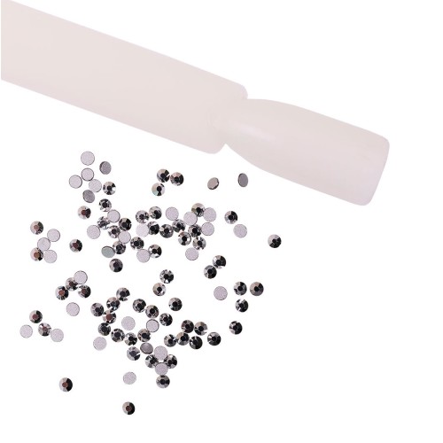 Komilfo rhinestones, Silver, size 5 (100 pcs per pack)
