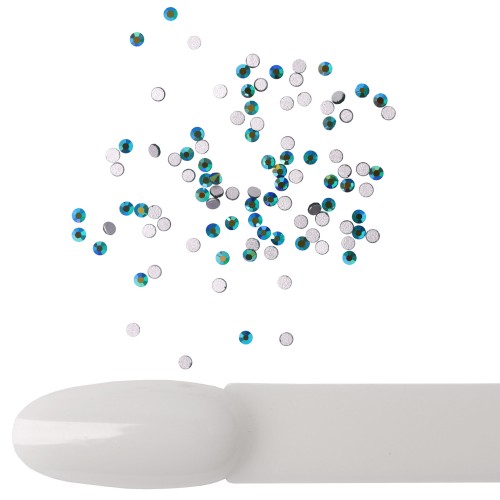 Komilfo rhinestones (pack of 100), Emerald AB, size 3