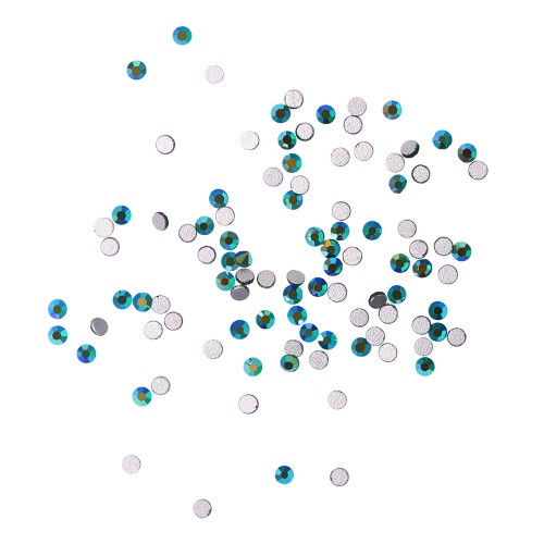 Komilfo rhinestones (pack of 100), Emerald AB, size 3 Komilfo rhinestones (pack of 100), Emerald AB, size 3